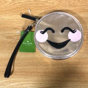 Rose Gold Kate Spade Emoji Wristlet